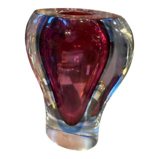 Sommerso Murano Glass Vase by Flavio Poli for Seguso, Italy, 1950s–1960s For Sale