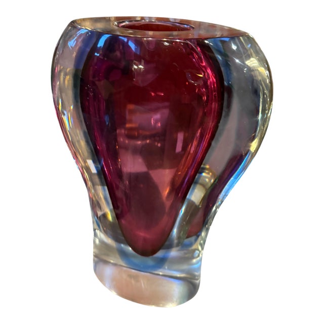 Sommerso Murano Glass Vase by Flavio Poli for Seguso, Italy, 1950s–1960s For Sale