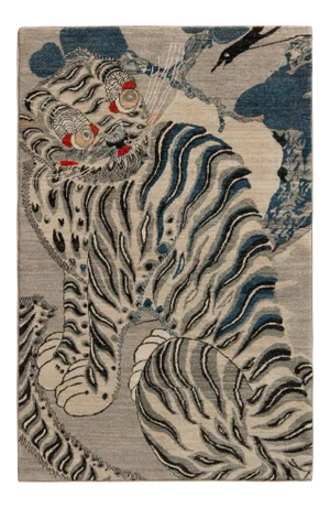 Handknotted Fantasia Tiger Rug, 3'x5'