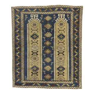 Vintage Caucasian Shirvan Prayer Rug - 04'05 X 05'02 For Sale