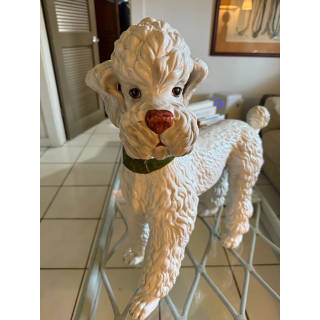 Vintage Italian Ceramic Poodle Figurine For Sale In Miami - Image 6 of 6