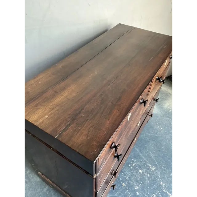 Brown Vintage Boho British Colonial Carved Chest With Bone Escutcheons Detail For Sale - Image 8 of 10