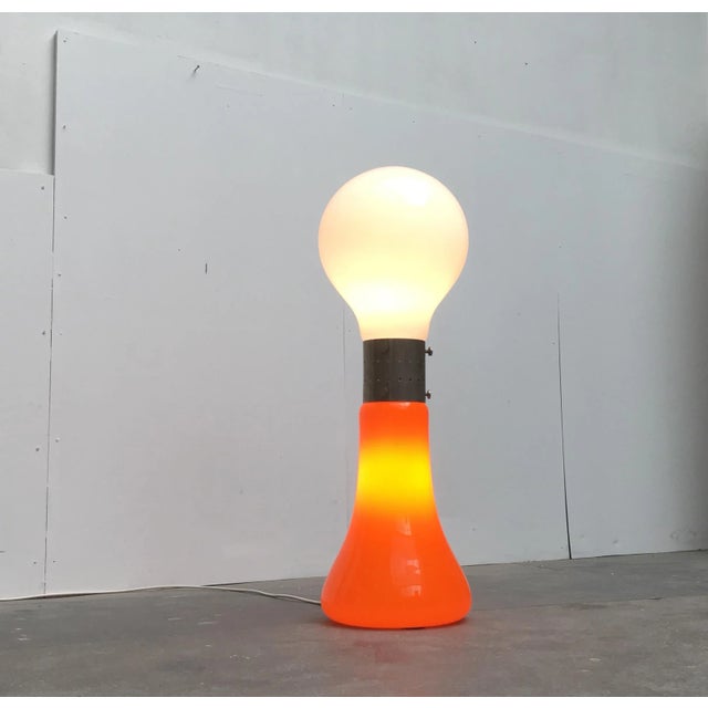 Metal Mid-Century Italian Space Age Model Birillo Murano Glass Floor Lamp, 1960s For Sale - Image 7 of 18