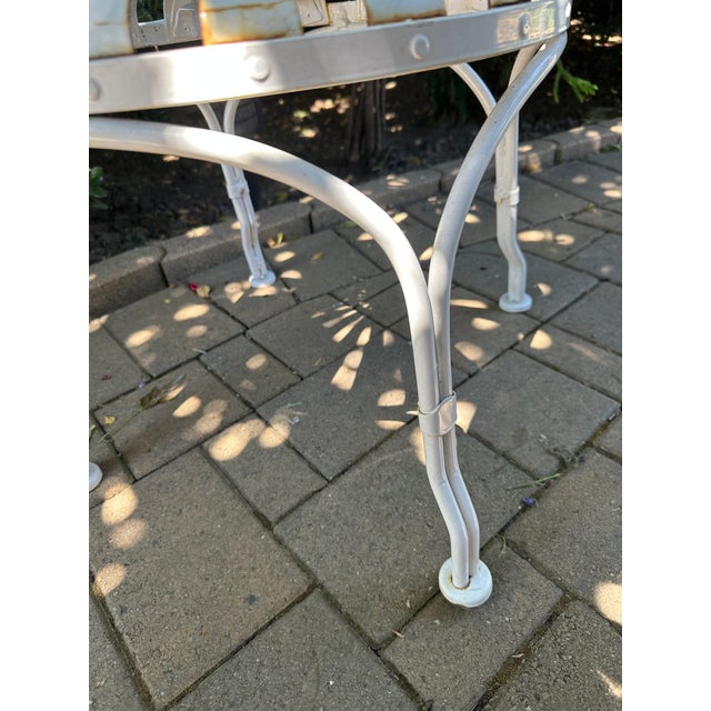 1920s Francois Carre Metal Garden Chair Sunburst For Sale - Image 10 of 10