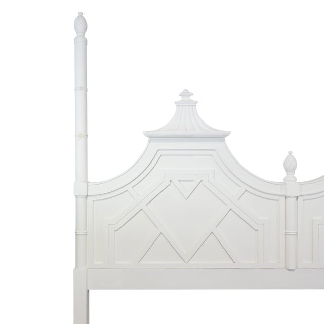 Chippendale Thomasville Pagoda Headboard, Kingsize Double Pagoda Headboard. For Sale - Image 3 of 11