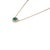 Heart-Cut Natural Emerald Diamond Vintage Necklace in 14k Yellow Gold For Sale - Image 4 of 15