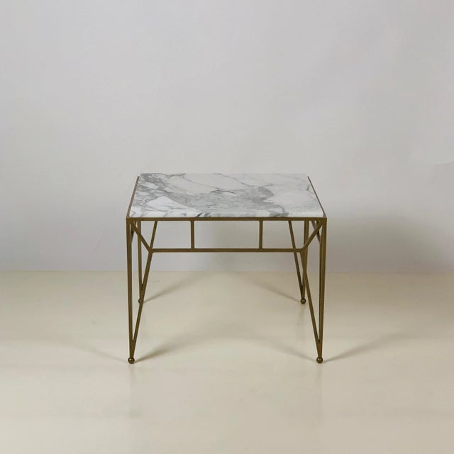 Not Yet Made - Made To Order Large Angulaire Marble Side Tables - A Pair For Sale - Image 5 of 10