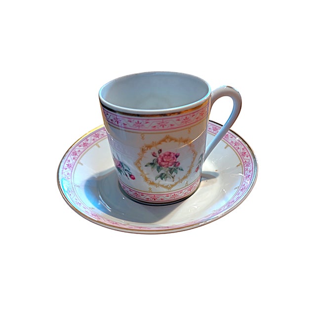 Joséphine Collection Coffee Service in Limoges Porcelain Roses Decor from Haviland, 1982, Set of 22 For Sale - Image 3 of 10