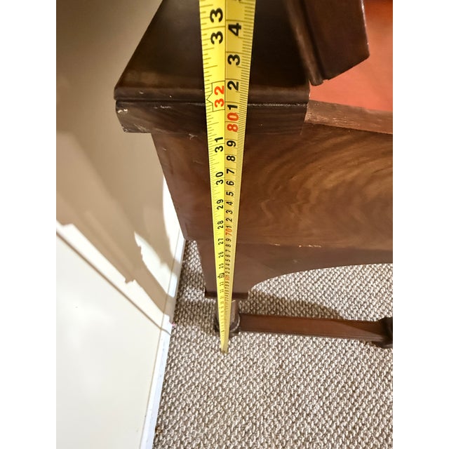 Wood Antique Empire Writing Desk With Beautiful Details For Sale - Image 7 of 11