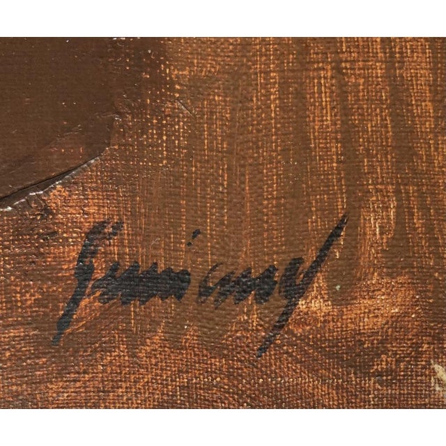 Modern René Guinand, Bouquet de fleurs, Oil on Canvas, Framed For Sale - Image 3 of 9