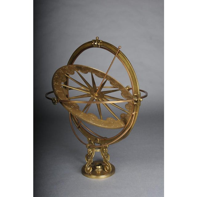 20th Century Stylized Brass Armillary Sphere For Sale - Image 3 of 18