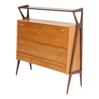 Bar Cabinet by Louis Paolozzi for René Godfroid, 1950s For Sale