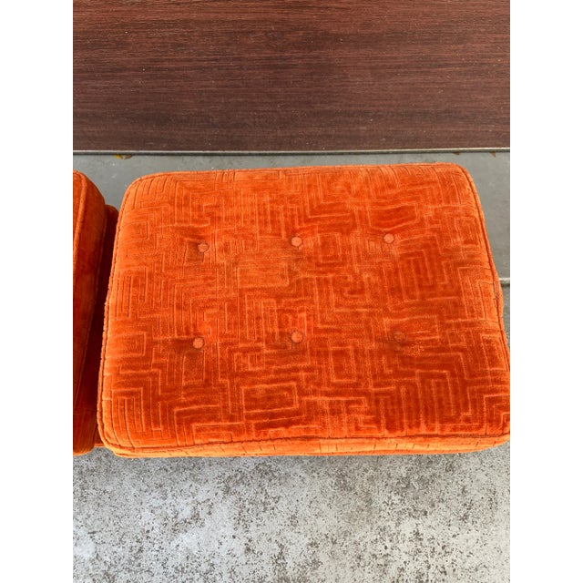 Billy Baldwin 1970s Pair of Billy Baldwin Style X Bench Ottomans For Sale - Image 4 of 12