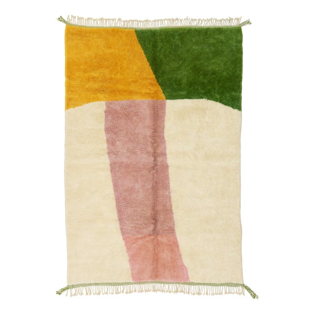 Hand-Knotted Wool Rug by Azele Studio For Sale