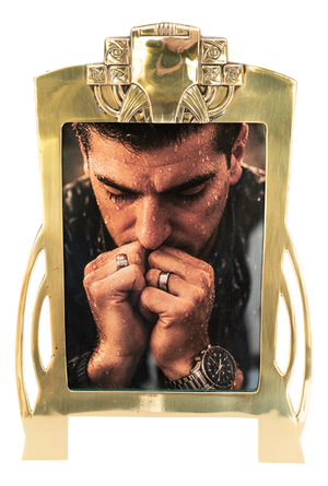 Art Nouveau Picture Frame with Glass, 1910s