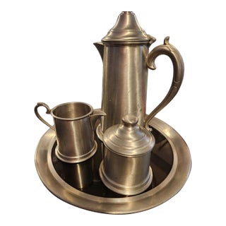 Vintage British Colonial Leonard English Sheffield England Coffee Service Set - 4 pcs For Sale