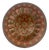 Large Anglo-Indian Style Embossed Copper Wall Charger with Red and Gold Floral Decoration, 1970s For Sale