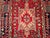 Antique Persian Heriz Karajeh Runner, Hand-Knotted Wool, Geometric Medallion Pattern, Red & Navy, 4x14 For Sale - Image 4 of 18
