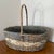 Vintage Gray Gathering Basket With Bunny Rabbit Motif For Sale - Image 11 of 11