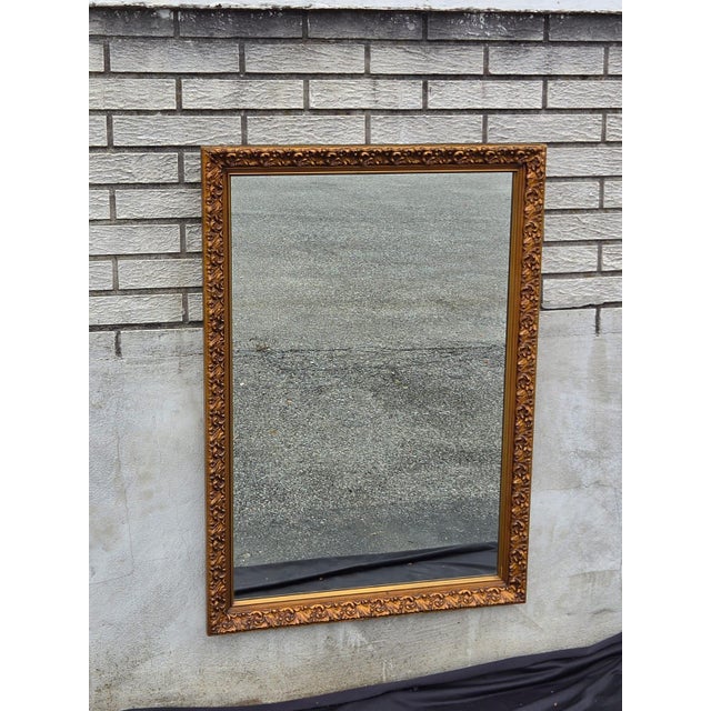 1940s 1940 Gilded Hollywood Wall Mirror. For Sale - Image 5 of 15