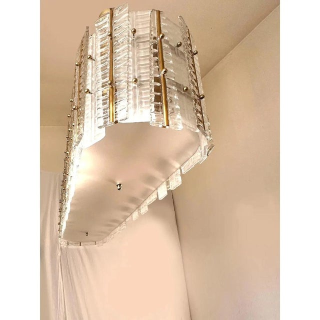 Modern Italian Tropical Gold Murano Glass Chandelier by Simoeng For Sale - Image 9 of 12
