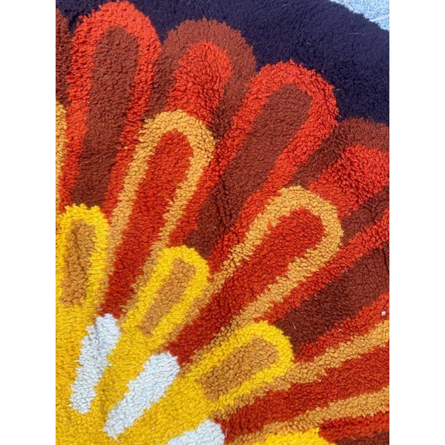Vintage French Hand-Knotted Cogolin Round Rug, 1960s For Sale - Image 17 of 18