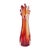 1970s Vintage Orange Glass Vase with Wavy Mouth, Northern Europe, 1970s For Sale - Image 5 of 5