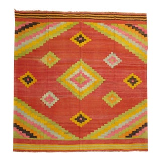 1960s Square Kilim - 8'10" x 8'11" For Sale