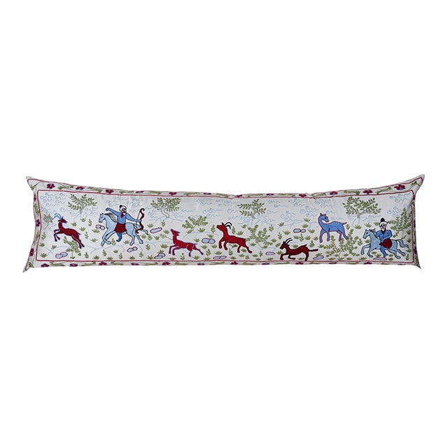 Tashkent Suzani Pillow Case 20"x73'' For Sale