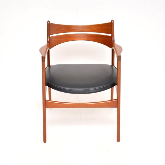 Erik Buch Vintage Danish Teak Carver Desk Chair by Erik Buch, 1960s For Sale - Image 4 of 11