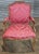Pair of Late 20th Century Provincial French Country Walnut Carved Arm Chairs Rose Silk Damask Fabric For Sale In Cleveland - Image 6 of 13
