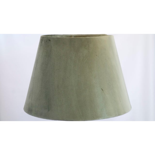 Vintage Acrylic Glass Fabric Shade Table Lamp, 1980s For Sale - Image 4 of 16