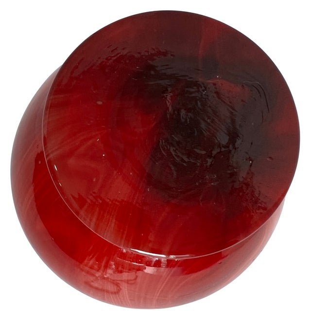 Antique Bohemian Harrach Marmoriertes Karneol Glass Vase, C. 1888" For Sale - Image 18 of 18