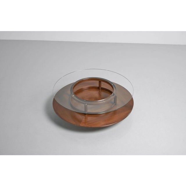 Brown Vintage Coffee Table by Gianfranco Frattini for Cassina, 1960 For Sale - Image 8 of 16
