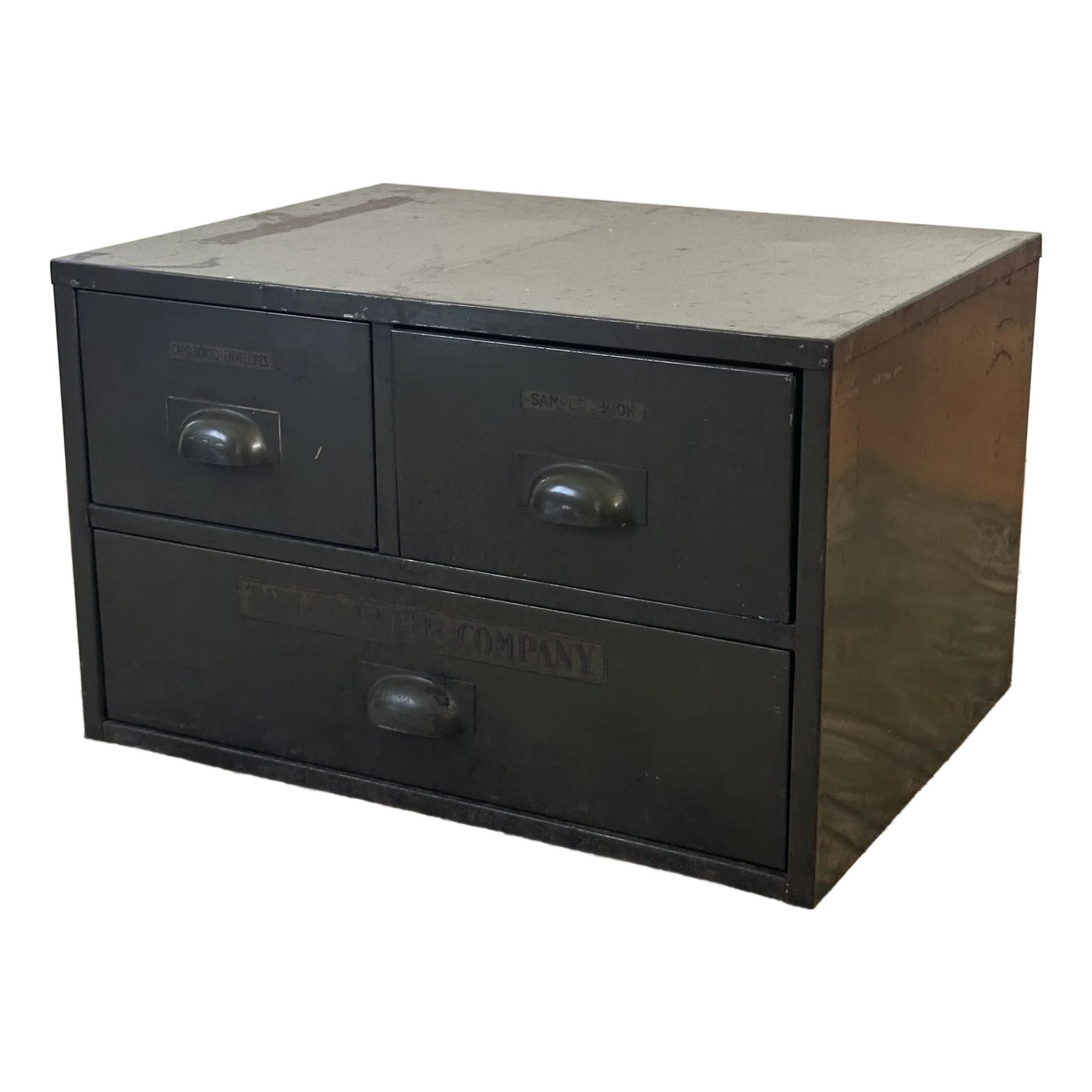 Antique Office Storage Box for Paper Co in Dark Green | Chairish