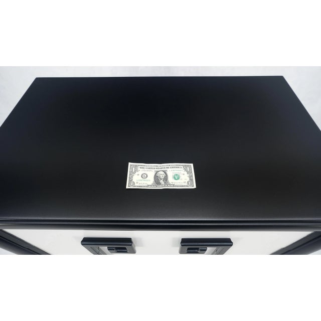 Black Kittinger Black & White Lacquer Mandarin Chest of 5 Drawers Dresser For Sale - Image 8 of 11