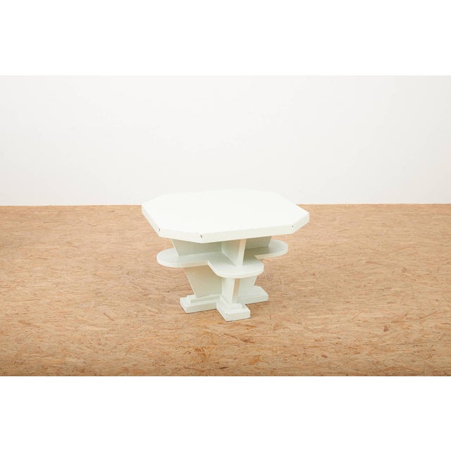 Art Deco Side Table in Wood with Compartments and Shelves For Sale - Image 4 of 15