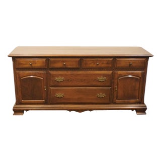 Ethan Allen Classic Manor Solid Maple 72" Triple Door Dresser 15-5213 For Sale