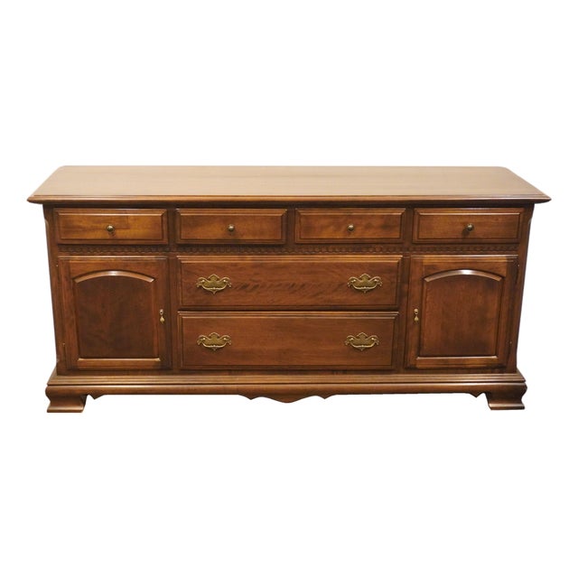 Ethan Allen Classic Manor Solid Maple 72" Triple Door Dresser 15-5213 For Sale