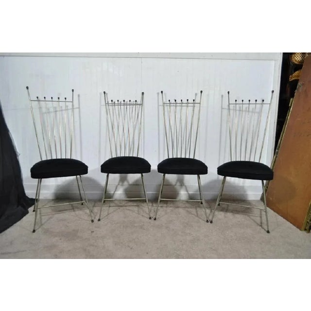 Vintage Mid Century Modern Arthur Umanoff Style Metal Dining Chairs - Set of 4 For Sale - Image 11 of 11