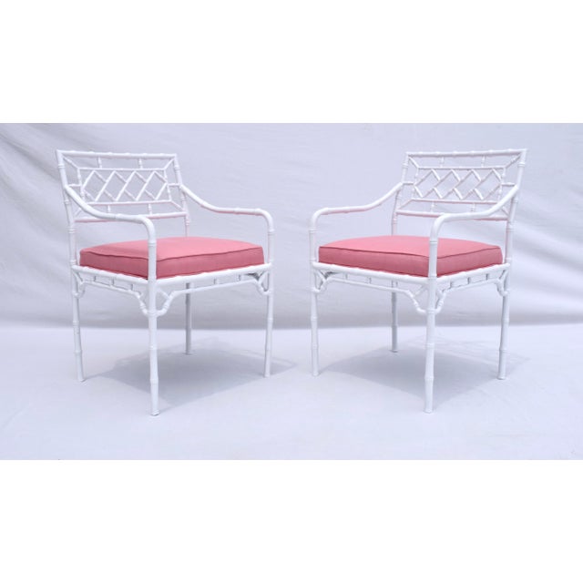 1960s Faux Bamboo Dining Table Set by Phyllis Morris, Restored For Sale - Image 9 of 13