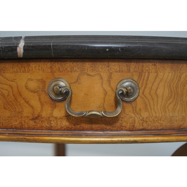 Century Round Marble Top French Empire Center Table For Sale - Image 10 of 18