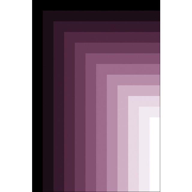 2026, Symmetrical Composition, Abstract Geometric Diptych, Violet Getaway, Gradient Color Fields, Limited Edition Giclée on Paper For Sale - Image 4 of 9
