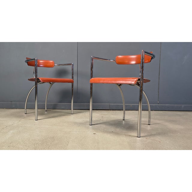 Brown Postmodern Dining Chairs from Segis, Italy, 1980s, Set of 4 For Sale - Image 8 of 13