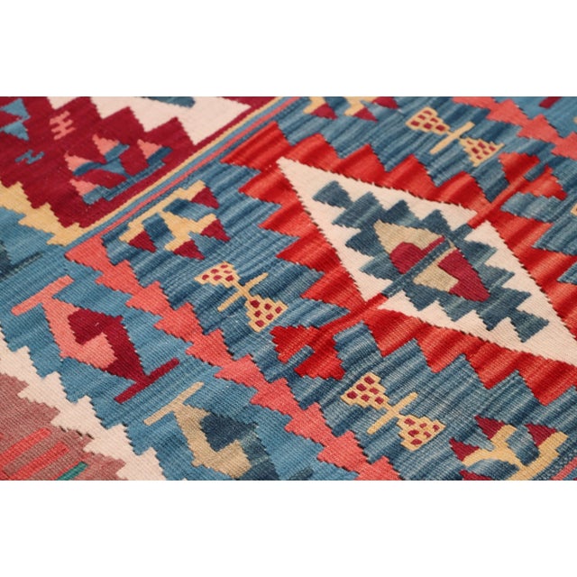 1960s 1960s Pastel Colorful Nomadic Antique Handmade Kilim Rug For Sale - Image 5 of 10