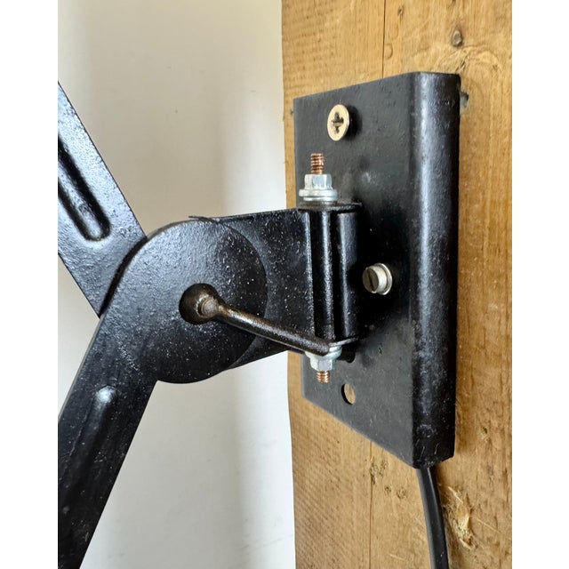 1960s Mid-Century Industrial Scissor Wall Lamp, 1960s For Sale - Image 5 of 18