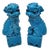 Pair of Turquoise Glazed Chinese Guardian Lions (Fu Dogs), Late 20th Century For Sale