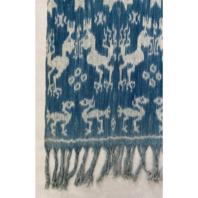 Indigo Blue Ikat Textile From Sumba Island, Indonesia For Sale - Image 9 of 9