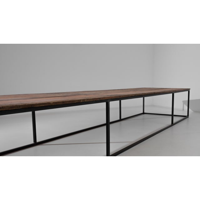 Vintage Wood and Metal Coffee Table For Sale - Image 4 of 6