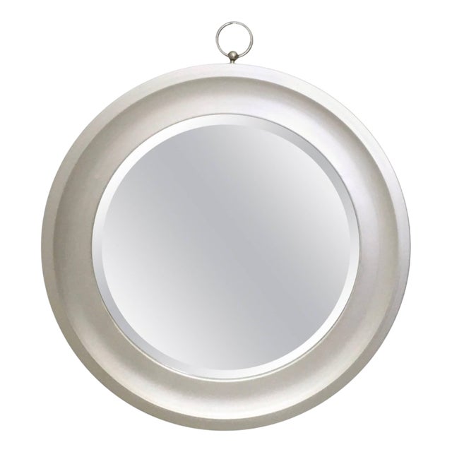 Vintage Round Steel Wall Mirror by Sergio Mazza, 1970s For Sale